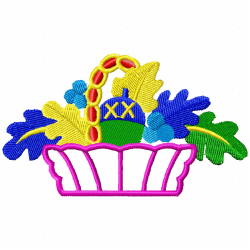 Flowers And Tree Embroidery Design 8